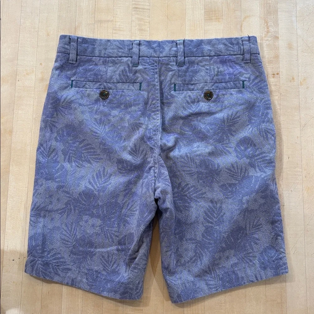 Ted Baker‎ London Men’s Tropical Palm Leaf Floral Chino Shorts Purple 34 Waist